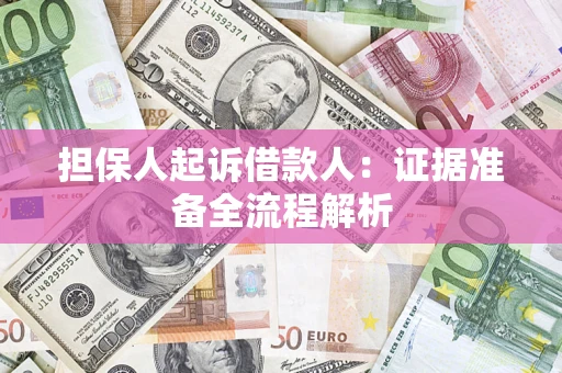 武汉担保人起诉借款人：证据准备全流程解析