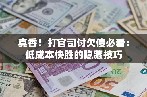 武汉真香！打官司讨欠债必看：低成本快胜的隐藏技巧